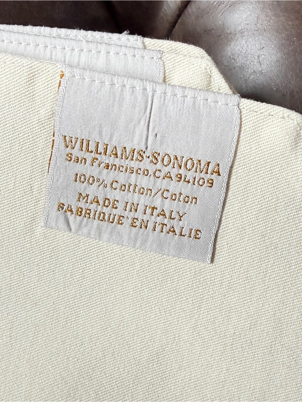 Williams Sonoma Cream and Gold Toile, Dining Placemat, Set of 8